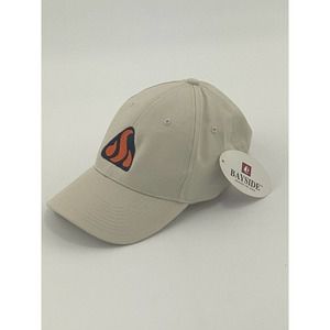 Bayside Baseball Cap Hat - Made in the USA - Adjustable - Mini American Flag